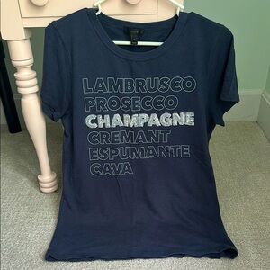 J. Crew Blue Graphic Short Sleeve Tee